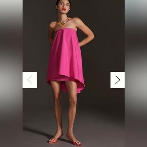 NWT BLUE TASSEL High low mini dress Pink